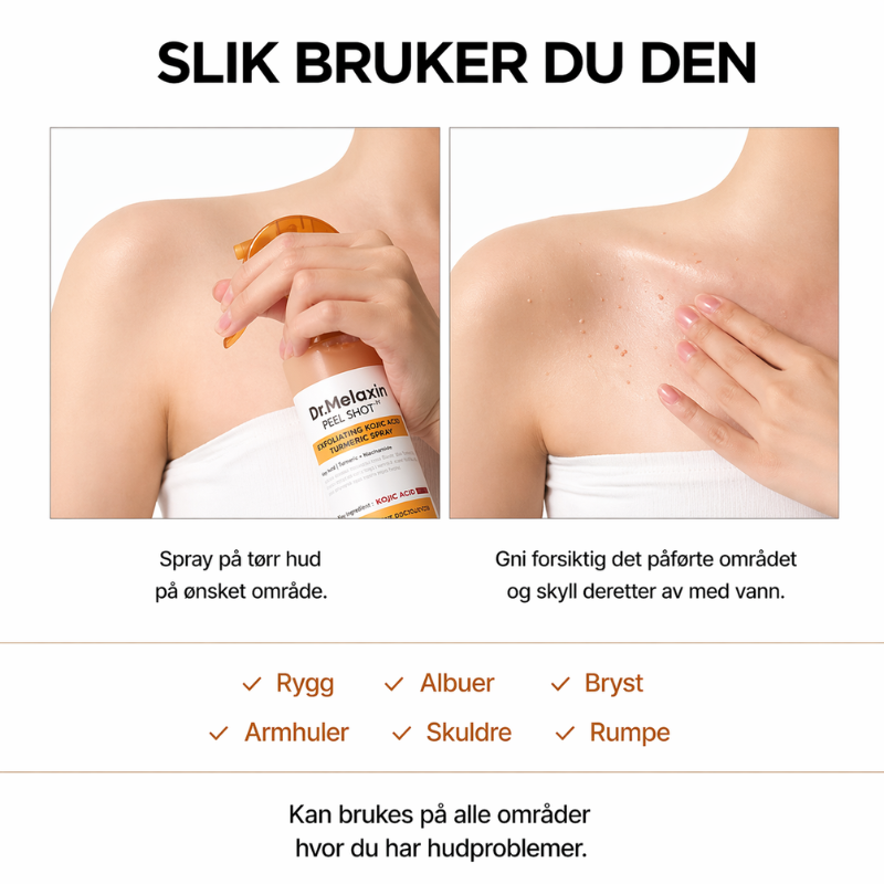 Dr. Melaxin – Body Peeling Spray | Glatt og fornyet hud