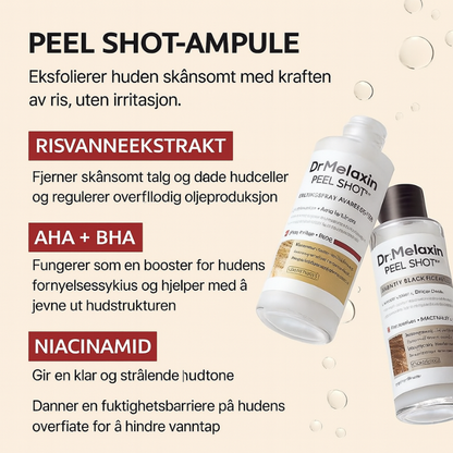 Dr. Melaxin – Rice Peel Shot Duo | Glød & Hudstruktur