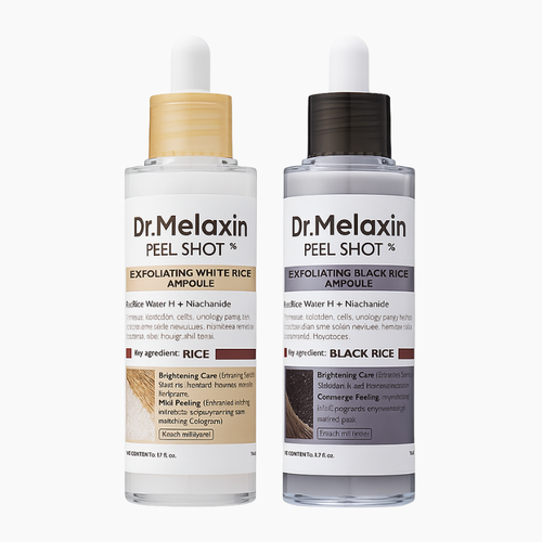 Dr. Melaxin – Rice Peel Shot Duo | Glød & Hudstruktur